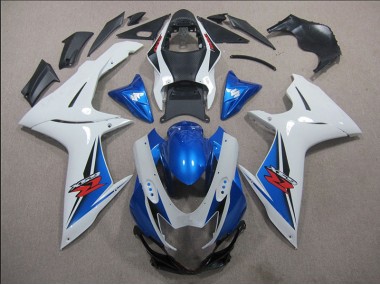 2011-2021 White Blue Suzuki GSXR600 Motorbike Fairing Kits