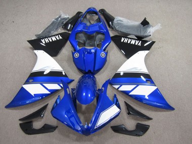 2012-2014 Blue Black White Yamaha YZF R1 Motorcycle Fairings