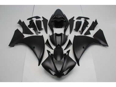 2012-2014 Matte Black Yamaha YZF R1 Replacement Motorcycle Fairings