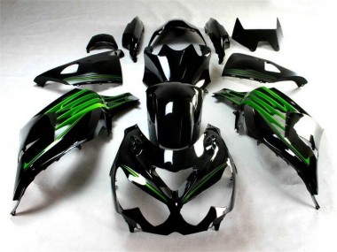 2012-2021 Black Green Kawasaki ZX14R ZZR1400 Motorcycle Fairings