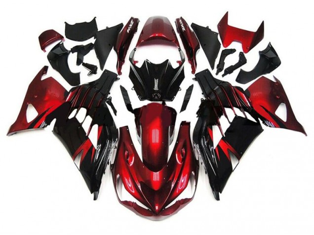 2012-2021 Red Black Kawasaki ZX14R ZZR1400 Motorbike Fairings 2012-2021 Red Black Kawasaki ZX14R ZZR1400 Motorbike Fairings