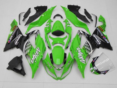 2013-2018 Green Black 11 Kawasaki ZX6R Bike Fairing
