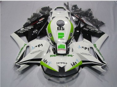 2013-2021 White Green Hannspree ETS Honda CBR600RR Motorcycle Replacement Fairings