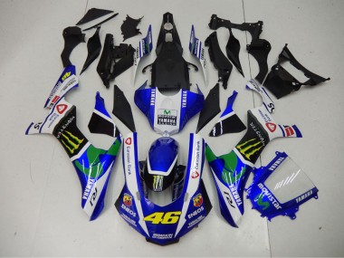 2015-2019 Blue Blue White ENEOS Movistar 46 Yamaha YZF R1 Motor Bike Fairings