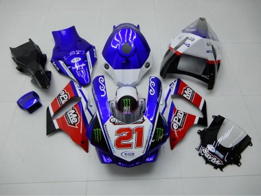 2015-2019 Blue Red KGN 21 Yamaha YZF R1 Motorbike Fairing