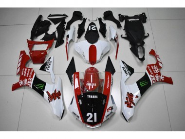 2015-2019 Red Black 21 Yamaha YZF R1 Motorcycle Fairings Kit