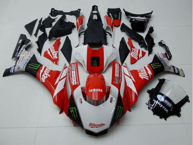 2015-2019 Red White Monster Yamaha YZF R1 Moto Fairings 2015-2019 Red White Monster Yamaha YZF R1 Moto Fairings