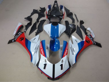 2015-2019 White Blue Red Advantec Yamaha YZF R1 Motorcycle Fairing