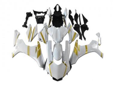 2015-2019 White Gold Yamaha YZF R1 Motorbike Fairing Kits