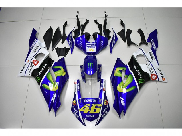 2017-2021 Monster Blue Movistar 46 Yamaha YZF R6 Motorcycle Bodywork 2017-2021 Monster Blue Movistar 46 Yamaha YZF R6 Motorcycle Bodywork